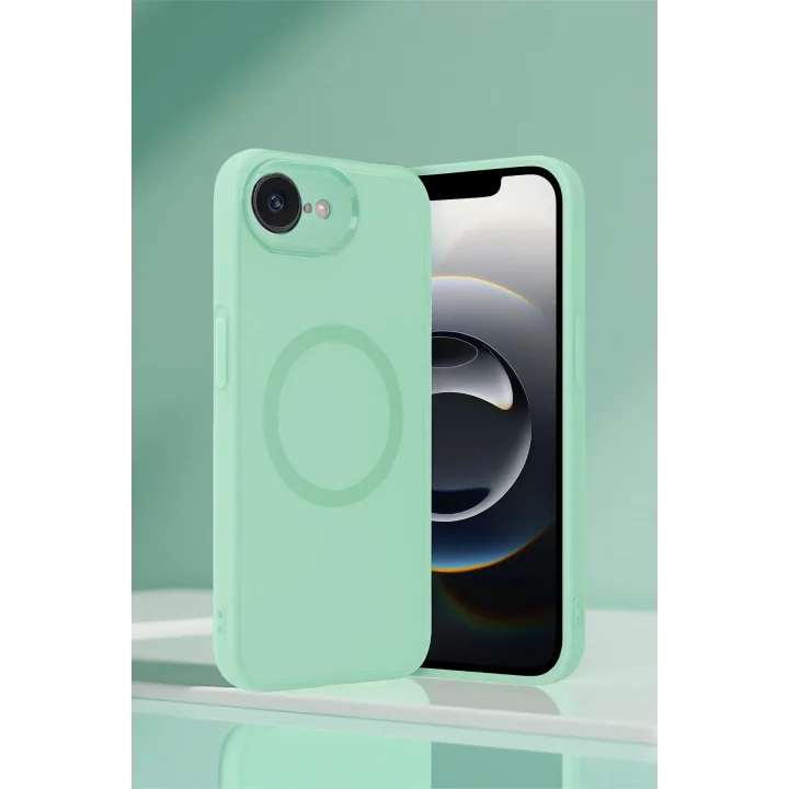 Mey İthalat®  iPhone 16E Kılıf Maya Karbon Kapak - Koyu Yeşil