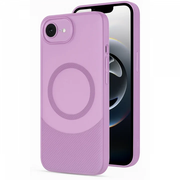 Mey İthalat®  iPhone 16E Kılıf Maya Karbon Kapak - Mürdüm