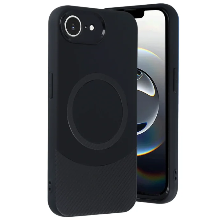 Mey İthalat®  iPhone 16E Kılıf Maya Karbon Kapak - Siyah