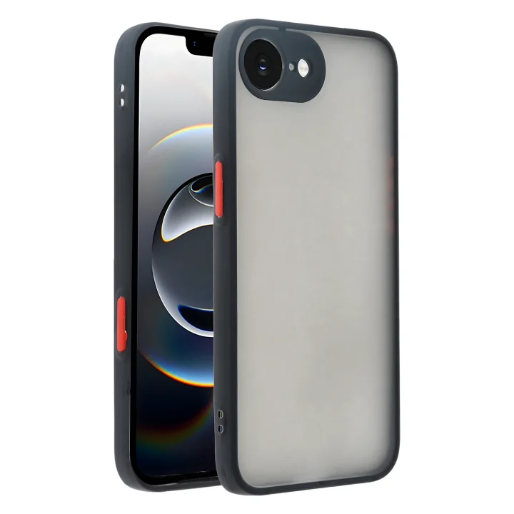 Mey İthalat®  iPhone 16E Kılıf Montreal Silikon Kapak - Siyah