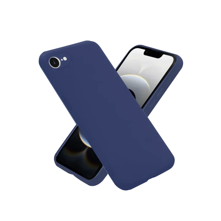 Mey İthalat®  iPhone 16E Kılıf Nano içi Kadife Silikon - Lacivert