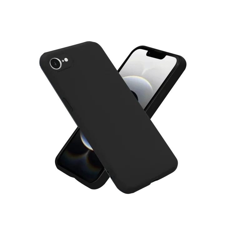 Mey İthalat®  iPhone 16E Kılıf Nano içi Kadife Silikon - Siyah