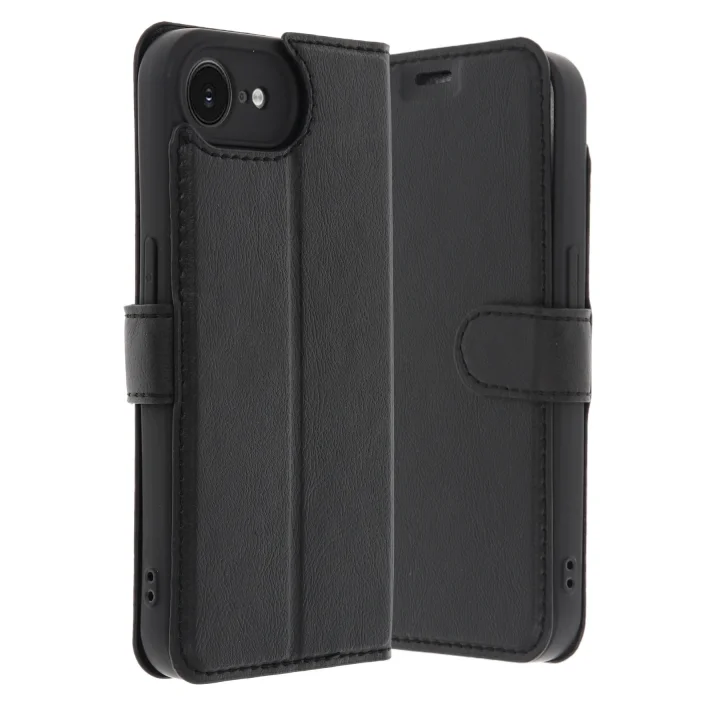 Mey İthalat®   iPhone 16E Kılıf Trend S Plus Kapaklı Kılıf - Siyah