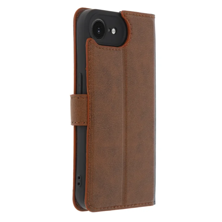 Mey İthalat®   iPhone 16E Kılıf Trend S Plus Kapaklı Kılıf - Taba