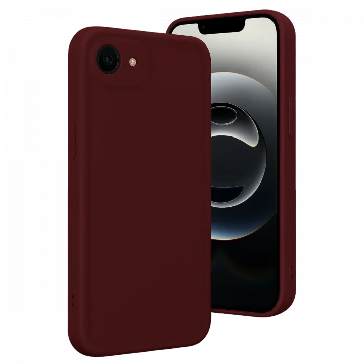 Mey İthalat®  iPhone 16E Kılıf Viera Silikon - Bordo