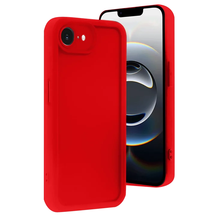 Mey İthalat®  iPhone 16E Kılıf Viera Silikon - Kırmızı