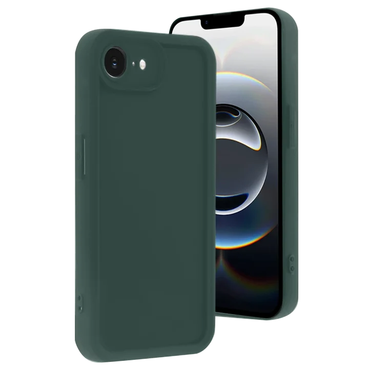 Mey İthalat®  iPhone 16E Kılıf Viera Silikon - Koyu Yeşil