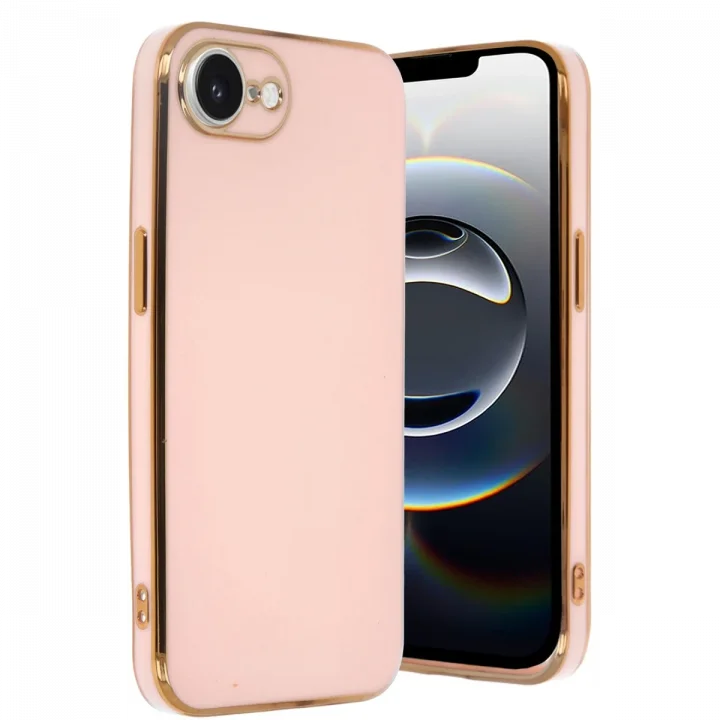 Mey İthalat®  iPhone 16E Kılıf Volet Silikon - Pembe
