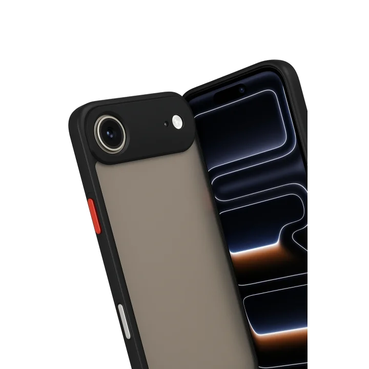 Mey İthalat®  iPhone 17 Air Kılıf Montreal Silikon Kapak - Siyah