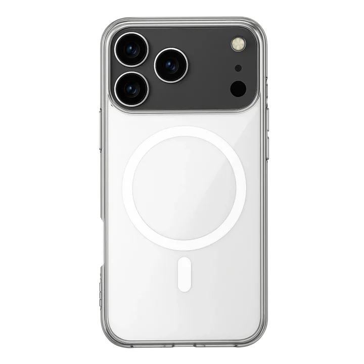 Mey İthalat®  iPhone 17 Pro Max Kılıf Magneticsafe Şeffaf Silikon - Şeffaf