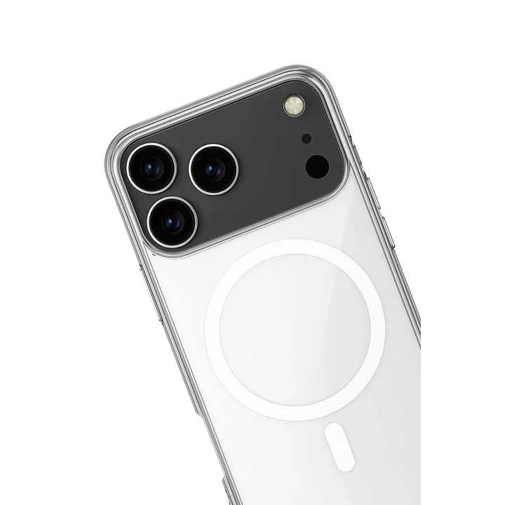 Mey İthalat®  iPhone 17 Pro Max Kılıf Magneticsafe Şeffaf Silikon - Şeffaf