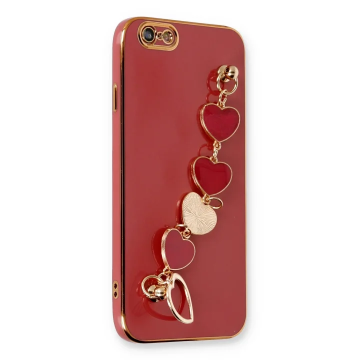 Mey İthalat®  iPhone 6 Kılıf Esila Silikon - Kırmızı