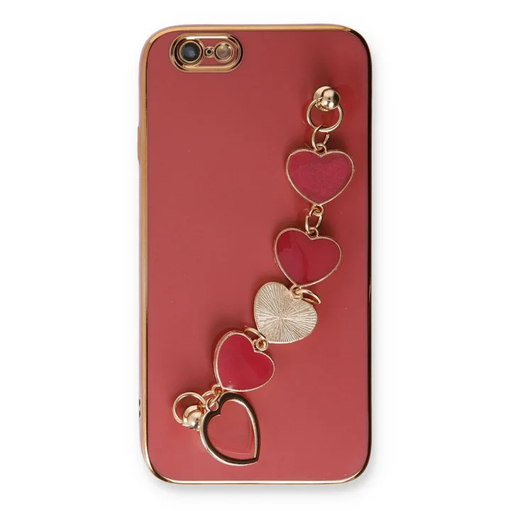 Mey İthalat®  iPhone 6 Kılıf Esila Silikon - Kırmızı