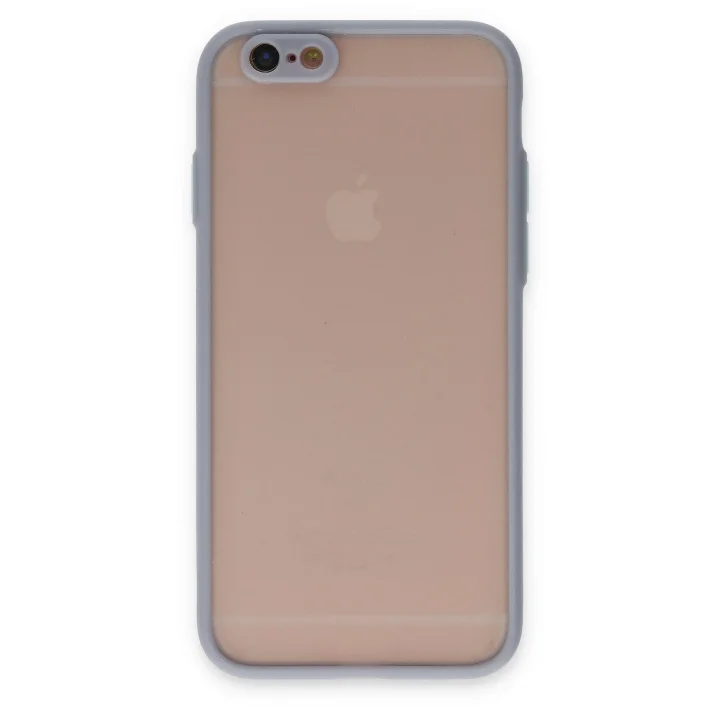 Mey İthalat®  iPhone 6 Kılıf Montreal Silikon Kapak - Gri