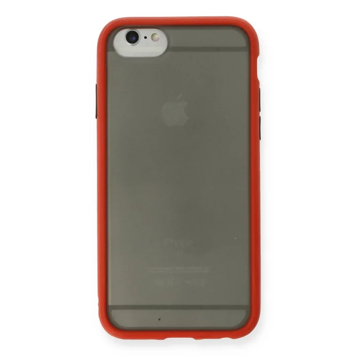 Mey İthalat®   iPhone 6 Kılıf Montreal Silikon Kapak - Kırmızı