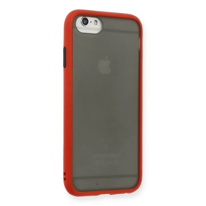 Mey İthalat®   iPhone 6 Kılıf Montreal Silikon Kapak - Kırmızı