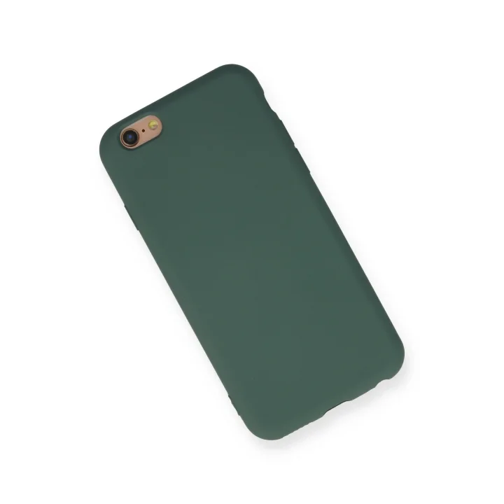 Mey İthalat®   iPhone 6 Kılıf Nano içi Kadife Silikon - Koyu Yeşil
