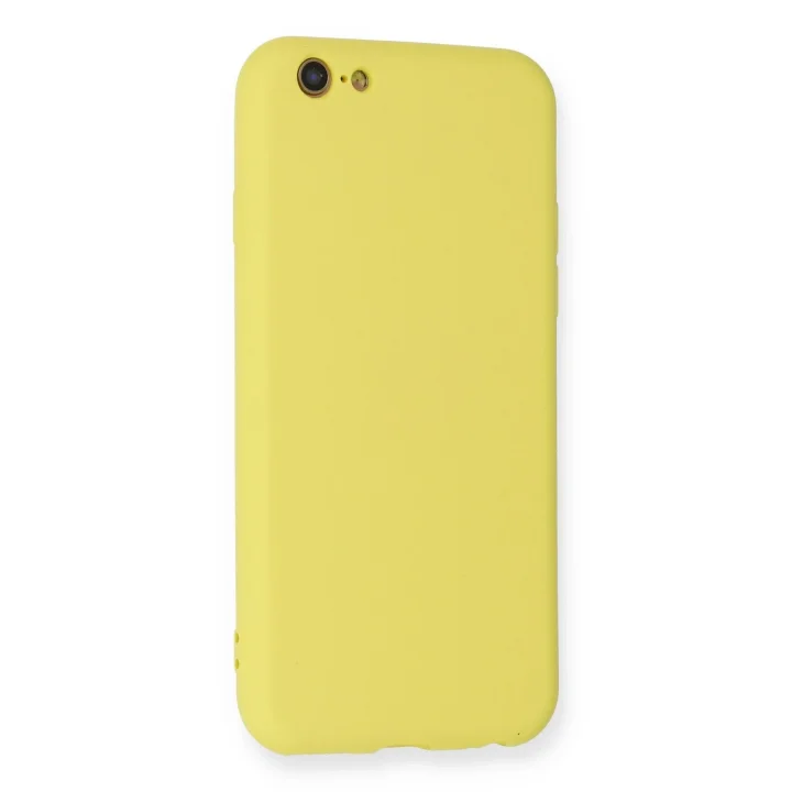 Mey İthalat®   iPhone 6 Kılıf Nano içi Kadife Silikon - Sarı