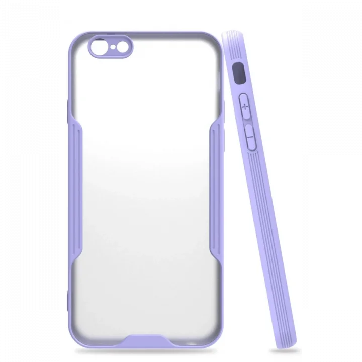 Mey İthalat®   iPhone 6 Kılıf Platin Silikon - Lila