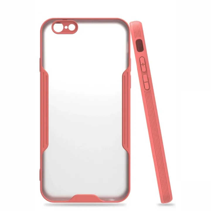 Mey İthalat®   iPhone 6 Kılıf Platin Silikon - Pembe