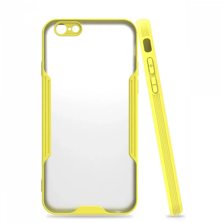 Mey İthalat®   iPhone 6 Kılıf Platin Silikon - Sarı