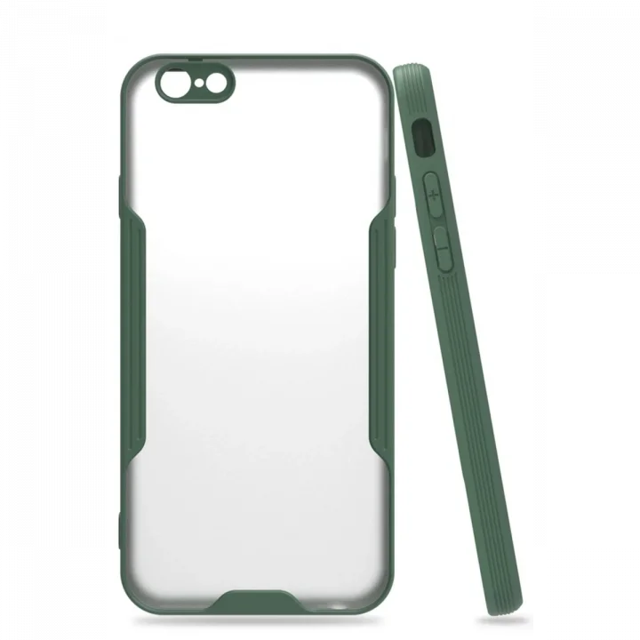 Mey İthalat®   iPhone 6 Kılıf Platin Silikon - Yeşil