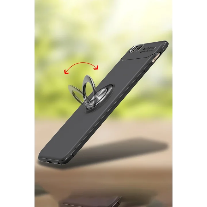 Mey İthalat®   iPhone 6 Kılıf Range Yüzüklü Silikon - Kırmızı