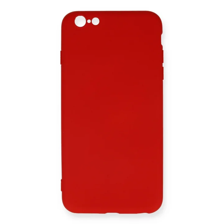 Mey İthalat®  iPhone 6 Plus Kılıf Nano içi Kadife Silikon - Kırmızı