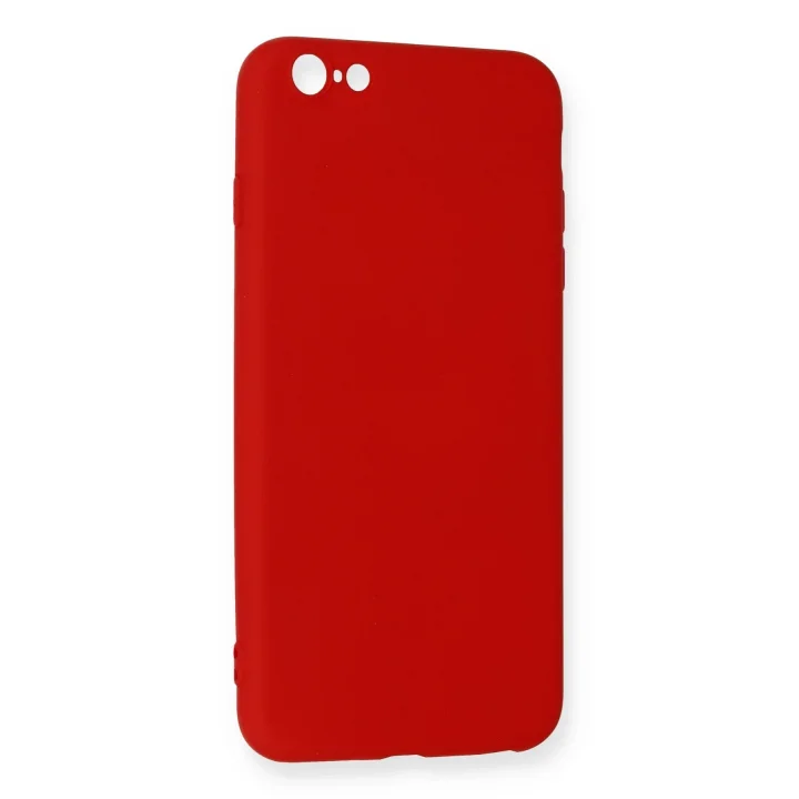 Mey İthalat®  iPhone 6 Plus Kılıf Nano içi Kadife Silikon - Kırmızı