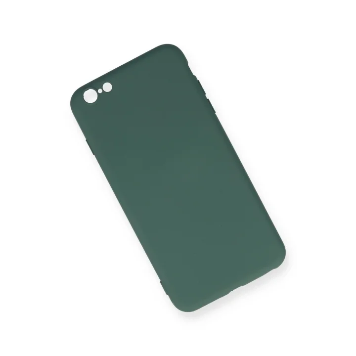 Mey İthalat®  iPhone 6 Plus Kılıf Nano içi Kadife Silikon - Koyu Yeşil