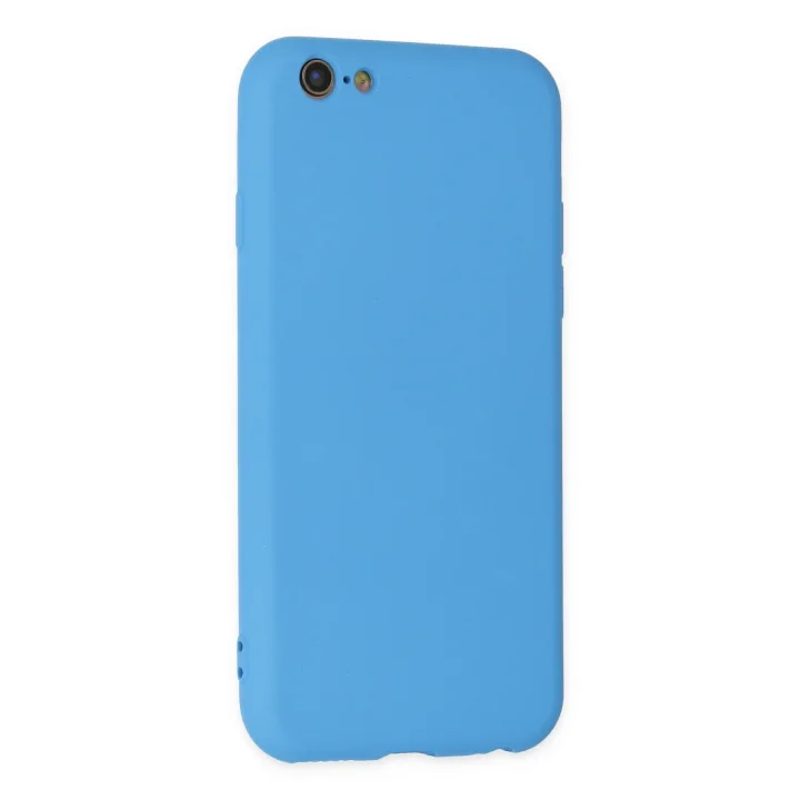 Mey İthalat®  iPhone 6 Plus Kılıf Nano içi Kadife Silikon - Mavi