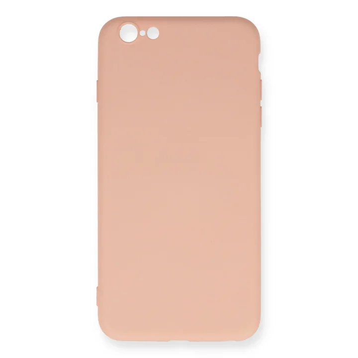 Mey İthalat®  iPhone 6 Plus Kılıf Nano içi Kadife Silikon - Pudra
