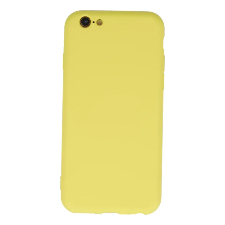Mey İthalat®  iPhone 6 Plus Kılıf Nano içi Kadife Silikon - Sarı