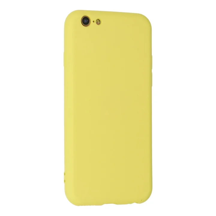 Mey İthalat®  iPhone 6 Plus Kılıf Nano içi Kadife Silikon - Sarı