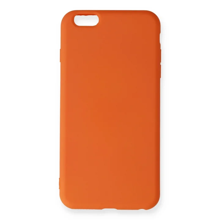Mey İthalat®  iPhone 6 Plus Kılıf Nano içi Kadife Silikon - Turuncu