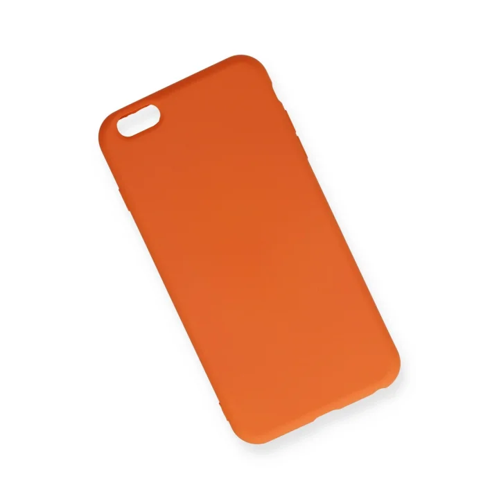 Mey İthalat®  iPhone 6 Plus Kılıf Nano içi Kadife Silikon - Turuncu