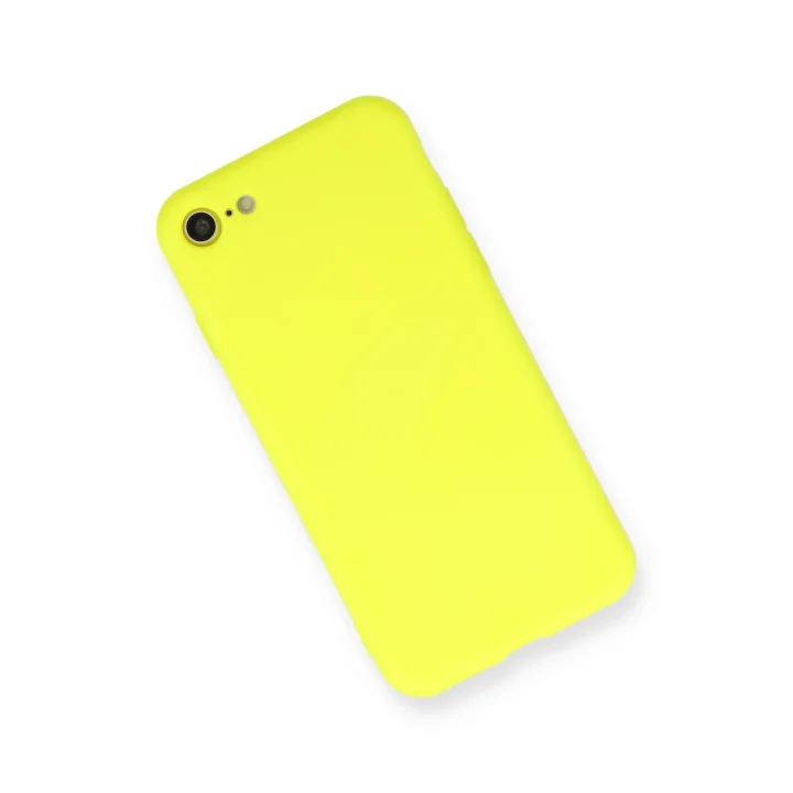 Mey İthalat®   iPhone 7 Kılıf Nano içi Kadife Silikon - Sarı
