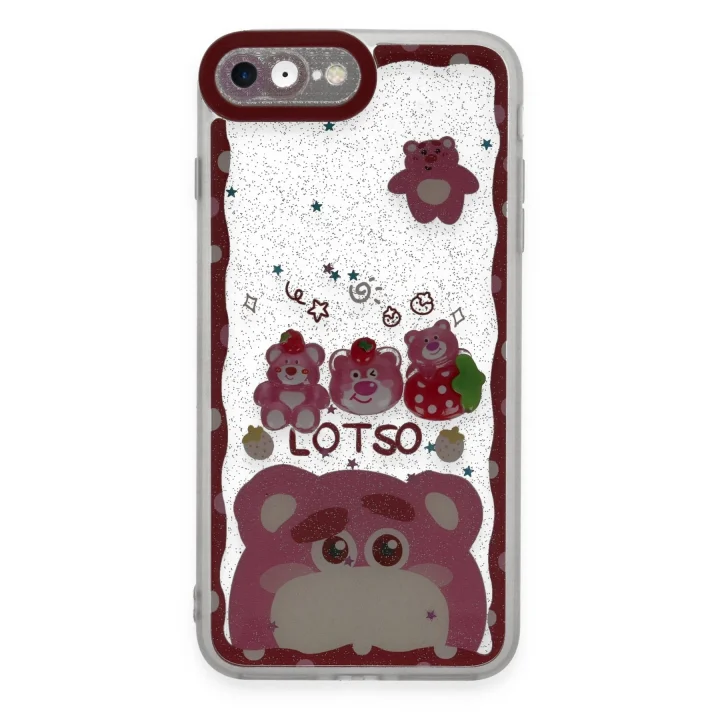 Mey İthalat®   iPhone 7 Kılıf Sweet Desenli Silikon Kapak - Pembe