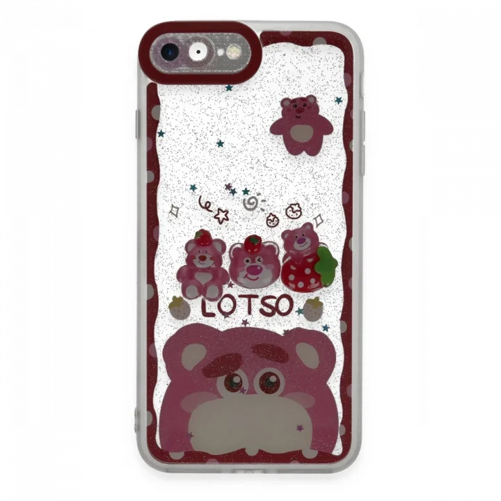 Mey İthalat®   iPhone 7 Kılıf Sweet Desenli Silikon Kapak - Pembe