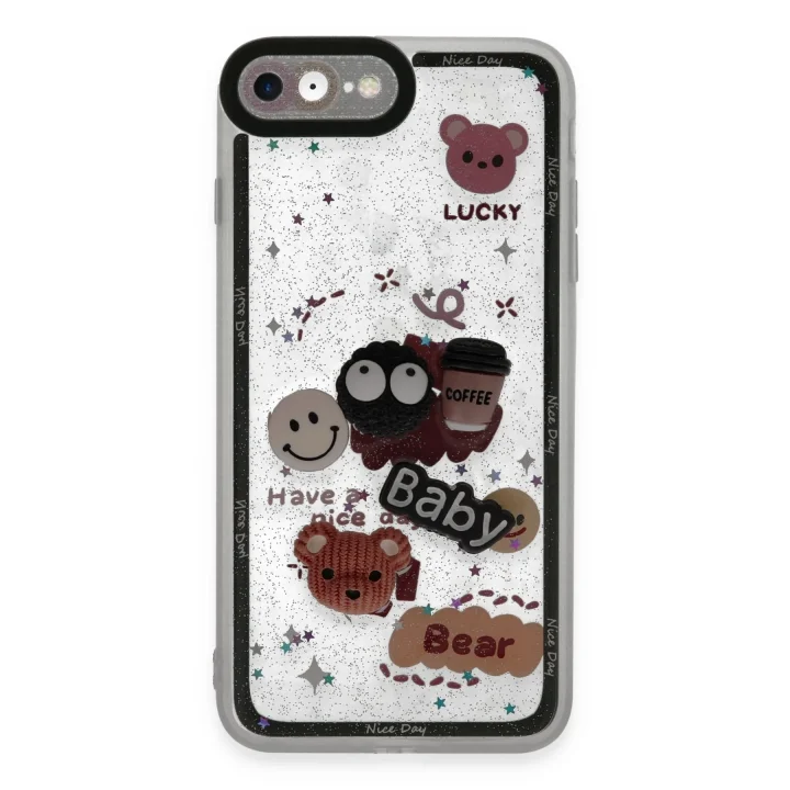 Mey İthalat®  iPhone 7 Kılıf Sweet Desenli Silikon Kapak - Sarı