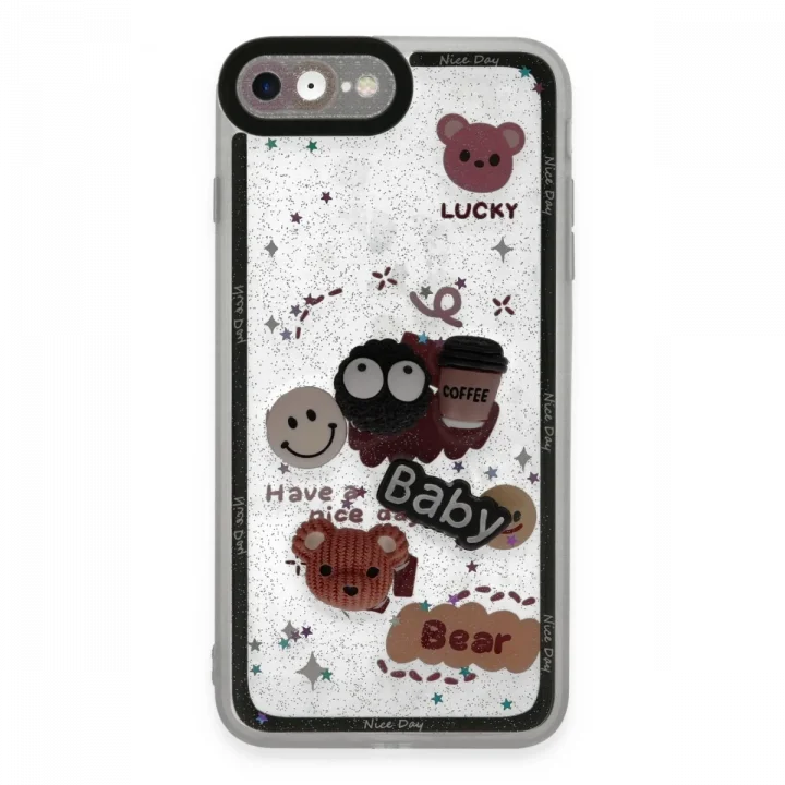 Mey İthalat®  iPhone 7 Kılıf Sweet Desenli Silikon Kapak - Sarı