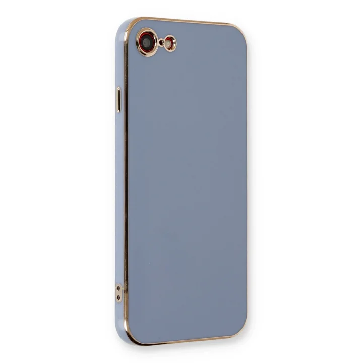 Mey İthalat®   iPhone 7 Kılıf Volet Silikon - Mavi