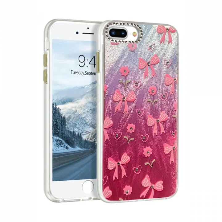 Mey İthalat®  iPhone 7 Plus Kılıf Blade Aynalı Desenli Kapak - Desen 3