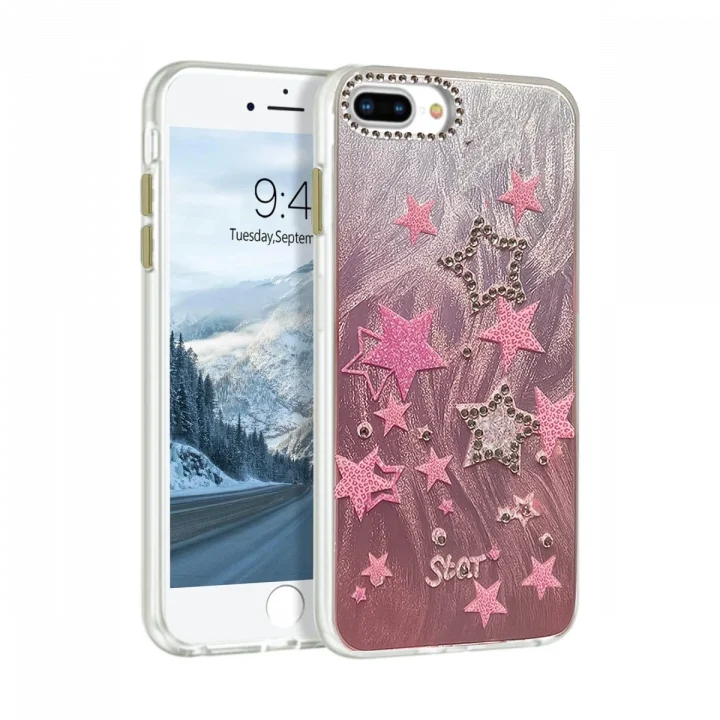 Mey İthalat®  iPhone 7 Plus Kılıf Blade Aynalı Desenli Kapak - Desen 7