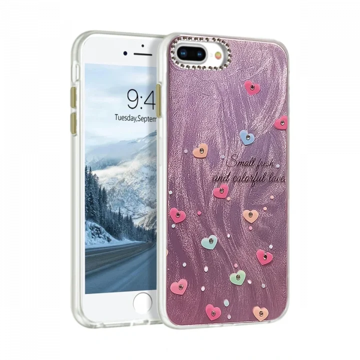 Mey İthalat®  iPhone 7 Plus Kılıf Blade Aynalı Desenli Kapak - Desen 8