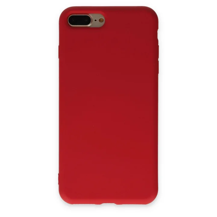 Mey İthalat®  iPhone 7 Plus Kılıf Nano içi Kadife Silikon - Kırmızı