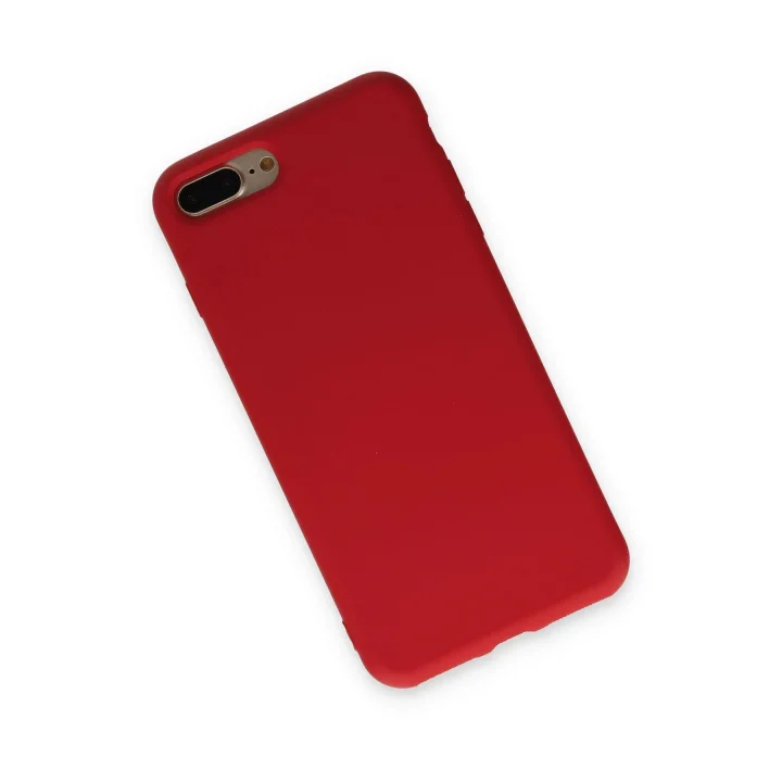 Mey İthalat®  iPhone 7 Plus Kılıf Nano içi Kadife Silikon - Kırmızı