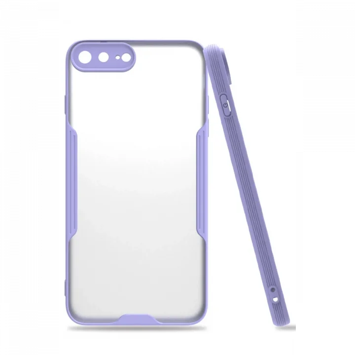 Mey İthalat®   iPhone 7 Plus Kılıf Platin Silikon - Lila