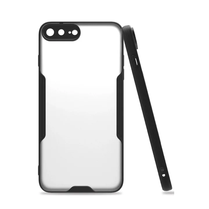 Mey İthalat®  iPhone 7 Plus Kılıf Platin Silikon - Siyah