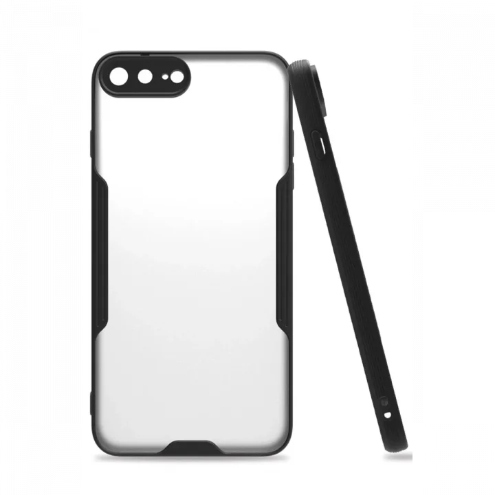 Mey İthalat®  iPhone 7 Plus Kılıf Platin Silikon - Siyah